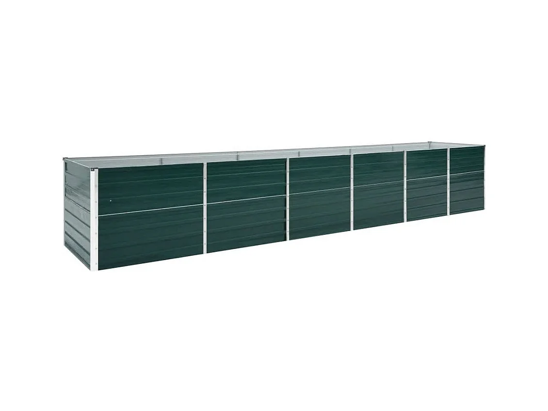 Letto Rialzato da Giardino Acciaio Zincato 480x80x77 cm Verde