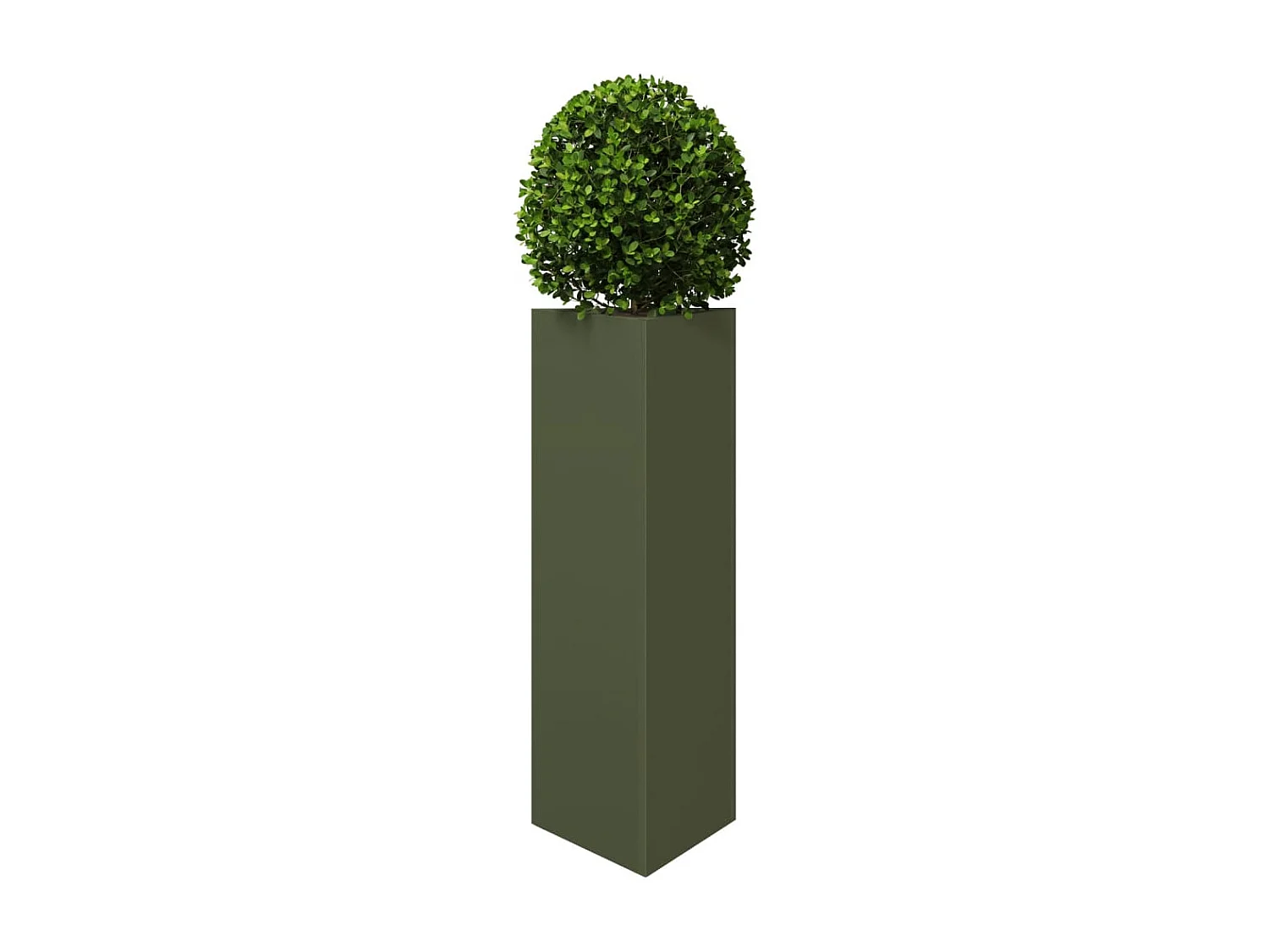 Jardinière vert olive triangulaire 30x26x75 cm acier
