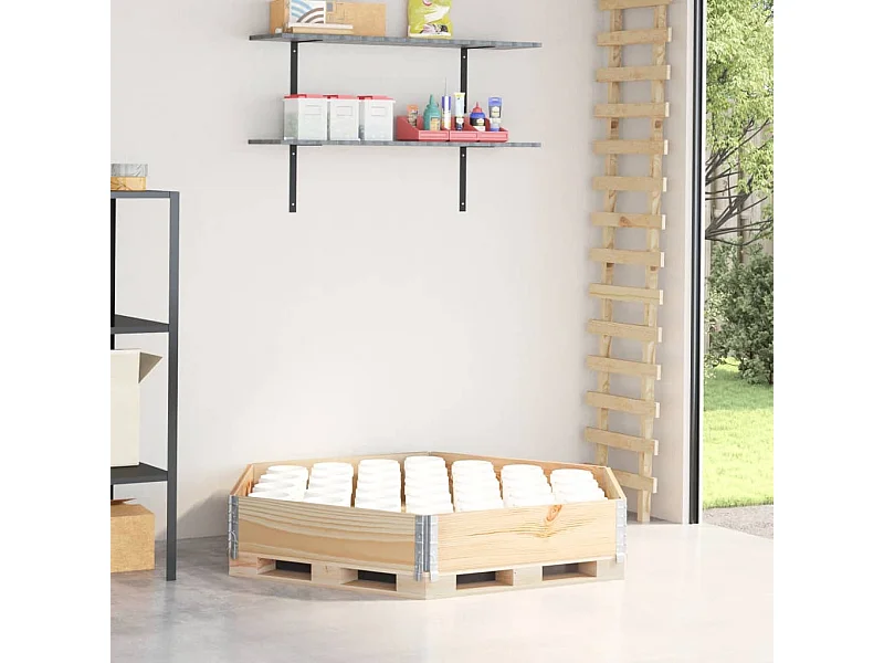 Fioriera Rialzata Esagonale 160x160cm Legno Massello di Pino