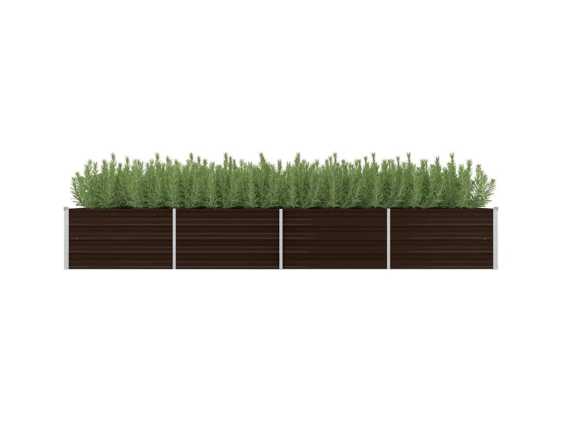 Lit surélevé de jardin Marron 320x80x45 cm Acier galvanisé