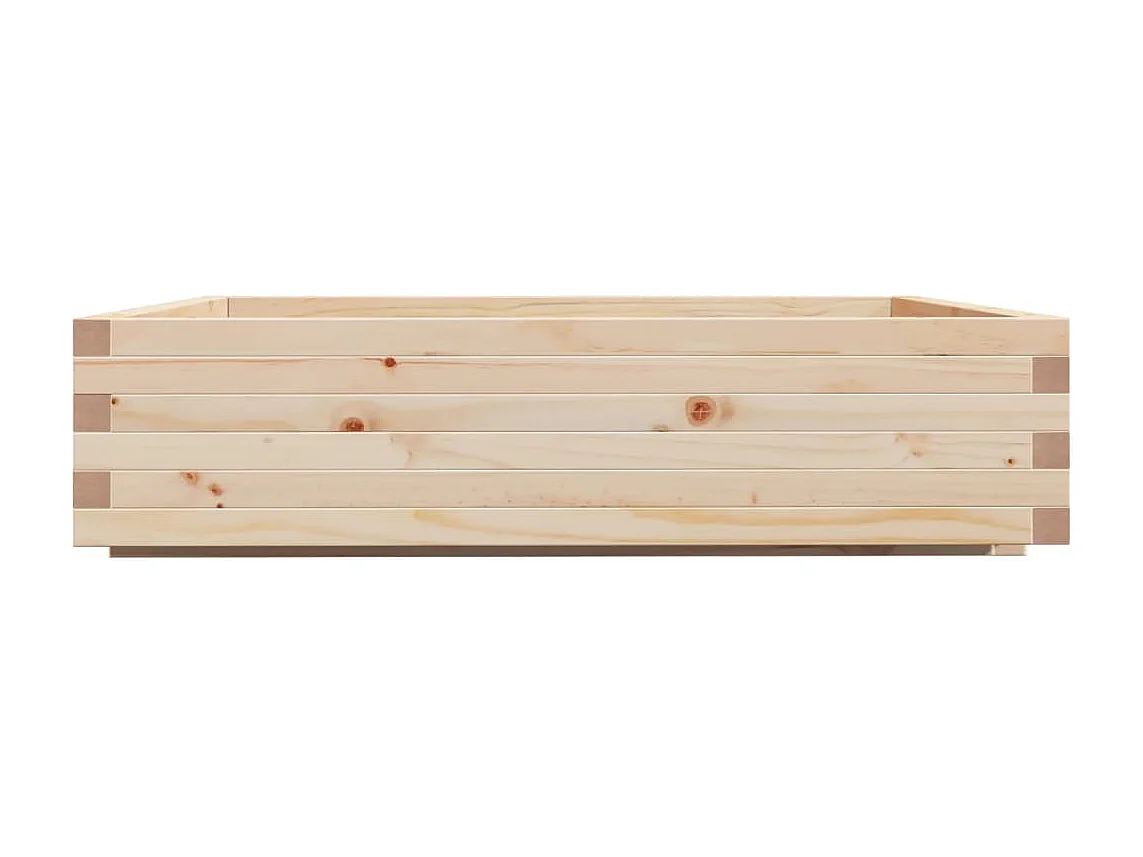 Jardinière 100x100x26,5 cm bois de pin massif