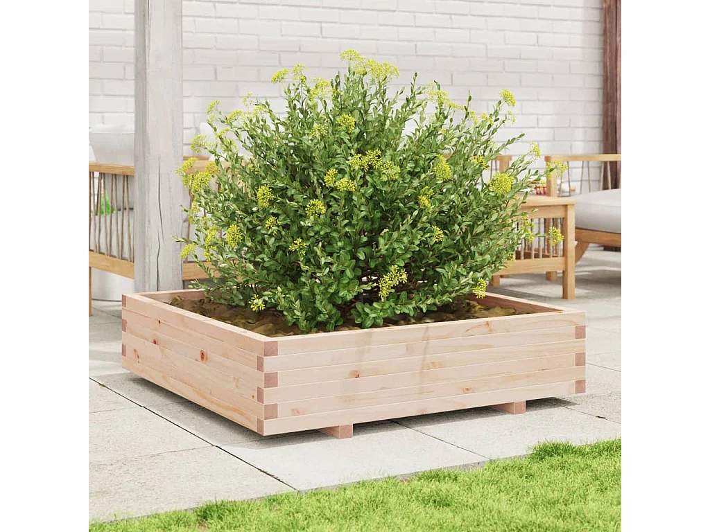Jardinière 100x100x26,5 cm bois de pin massif