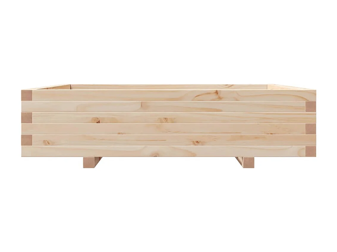 Jardinière 100x100x26,5 cm bois de pin massif