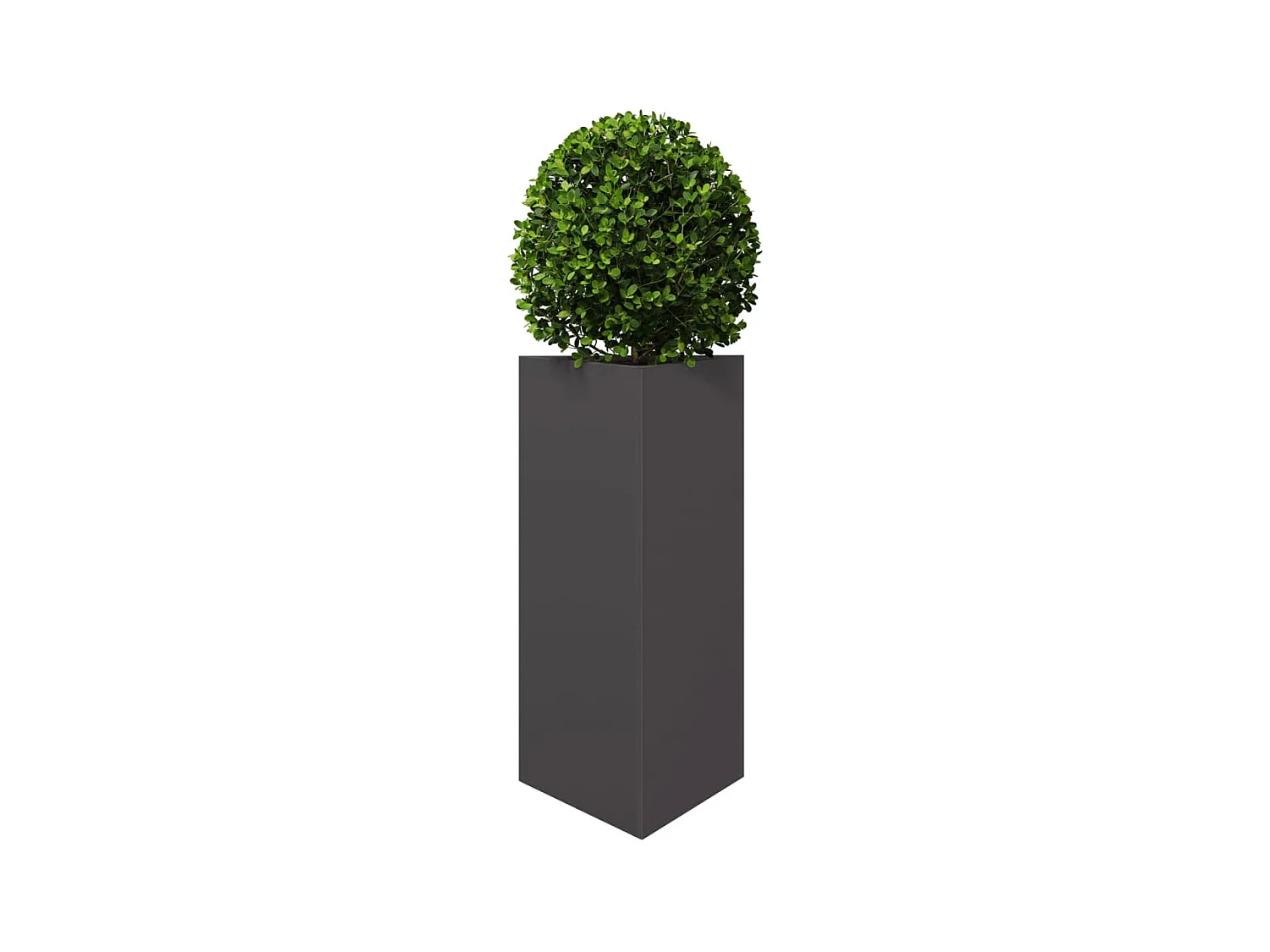 Jardineras triangulares 2 uds acero negro 40x34,5x70 cm