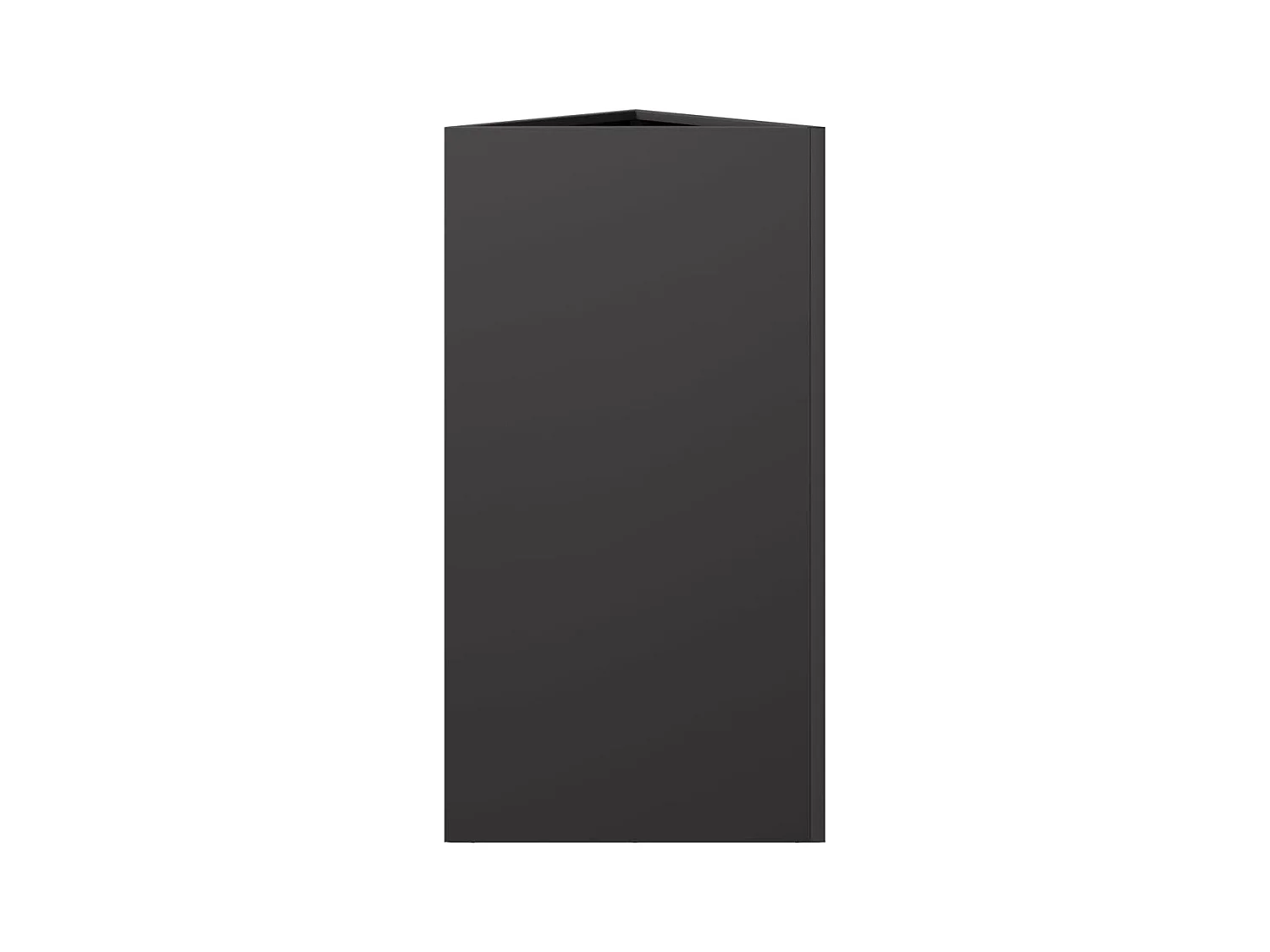 Jardineras triangulares 2 uds acero negro 40x34,5x70 cm