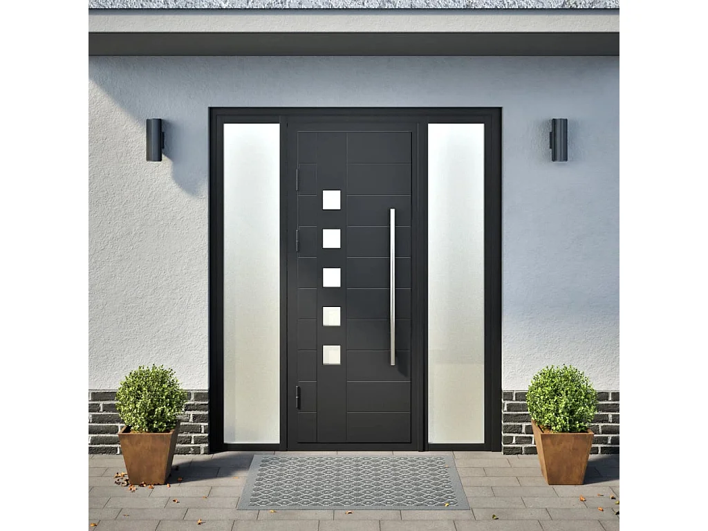 Vaso/floreira de jardim 2 pcs 30x30x30 cm aço corten