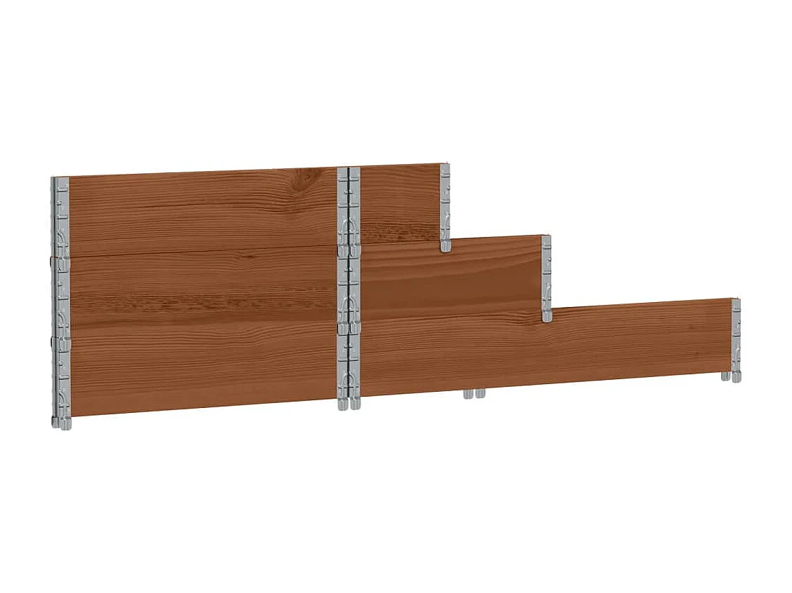 Lit surélevé à 3 niveaux marron 120x80 cm bois pin massif