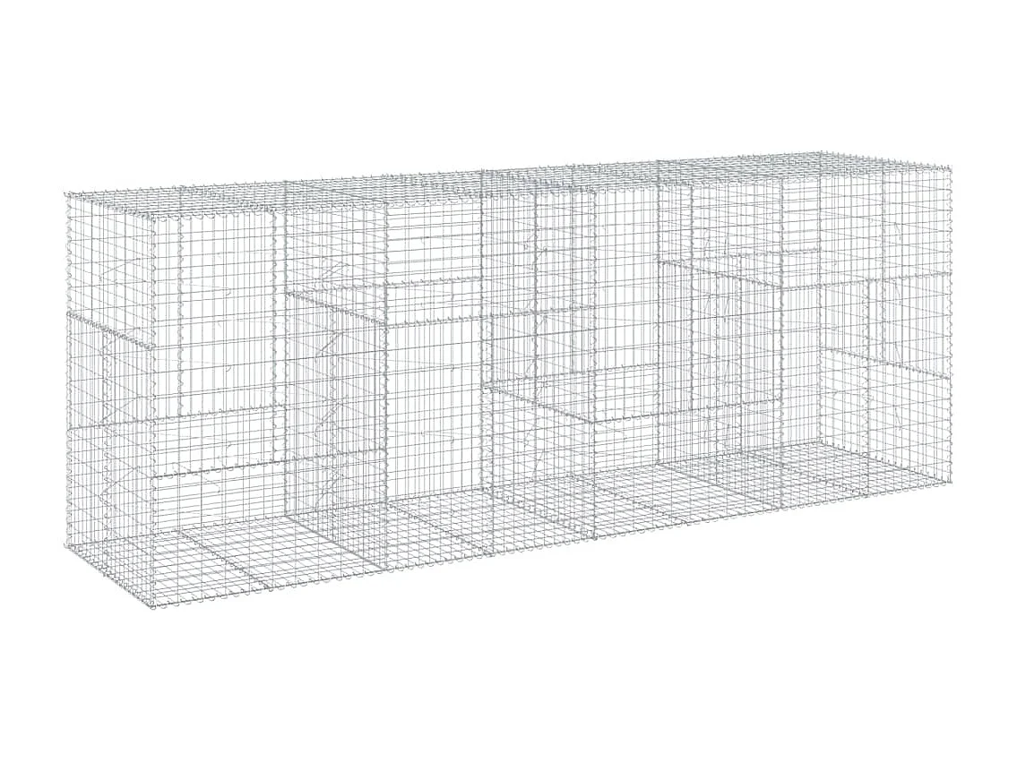 Panier gabion avec couvercle 400x100x150 cm fer galvanisé