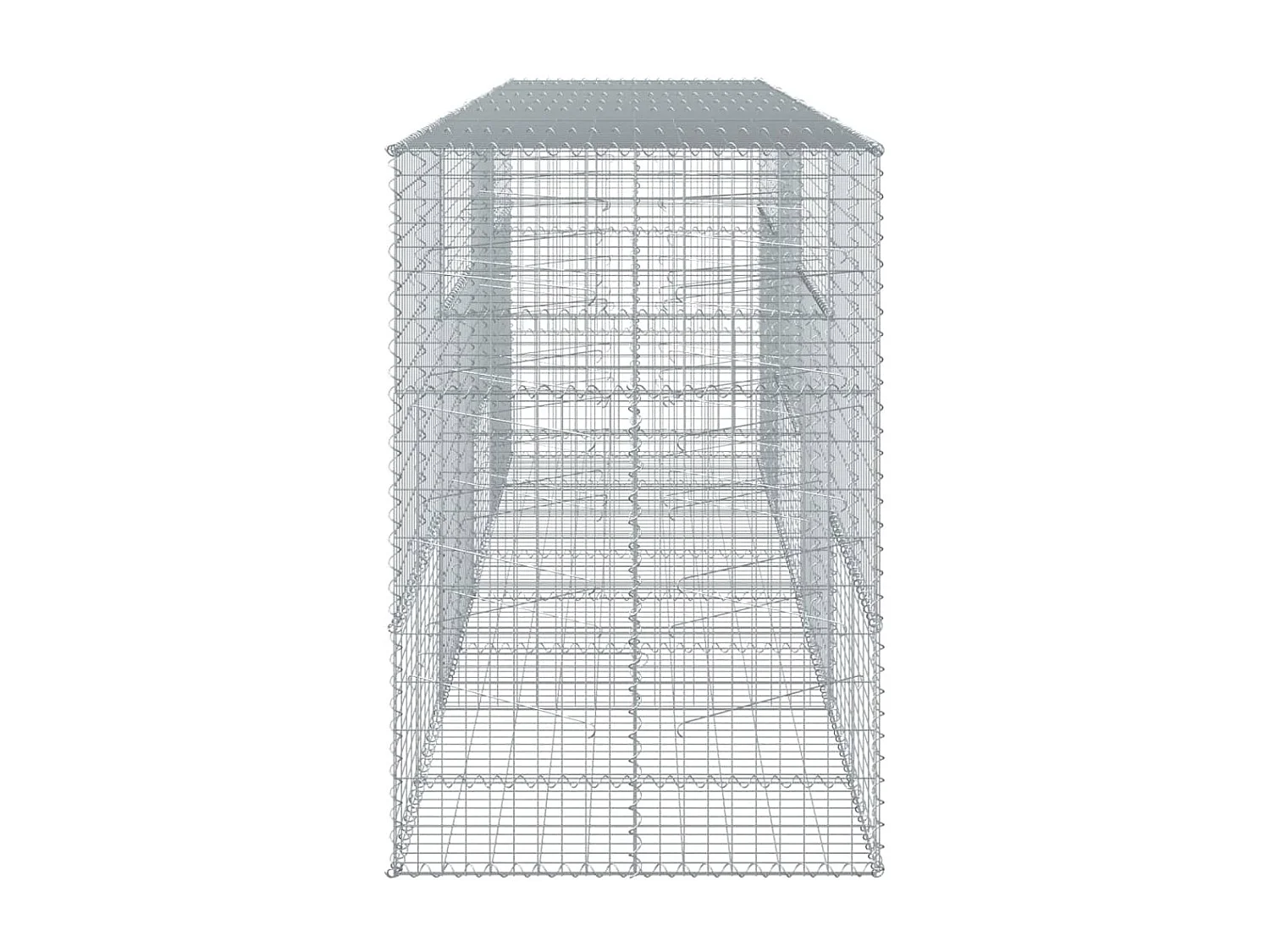 Panier gabion avec couvercle 400x100x150 cm fer galvanisé
