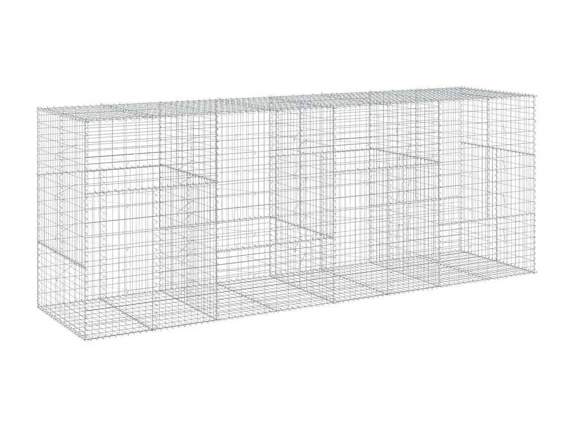 Panier gabion avec couvercle 400x100x150 cm fer galvanisé