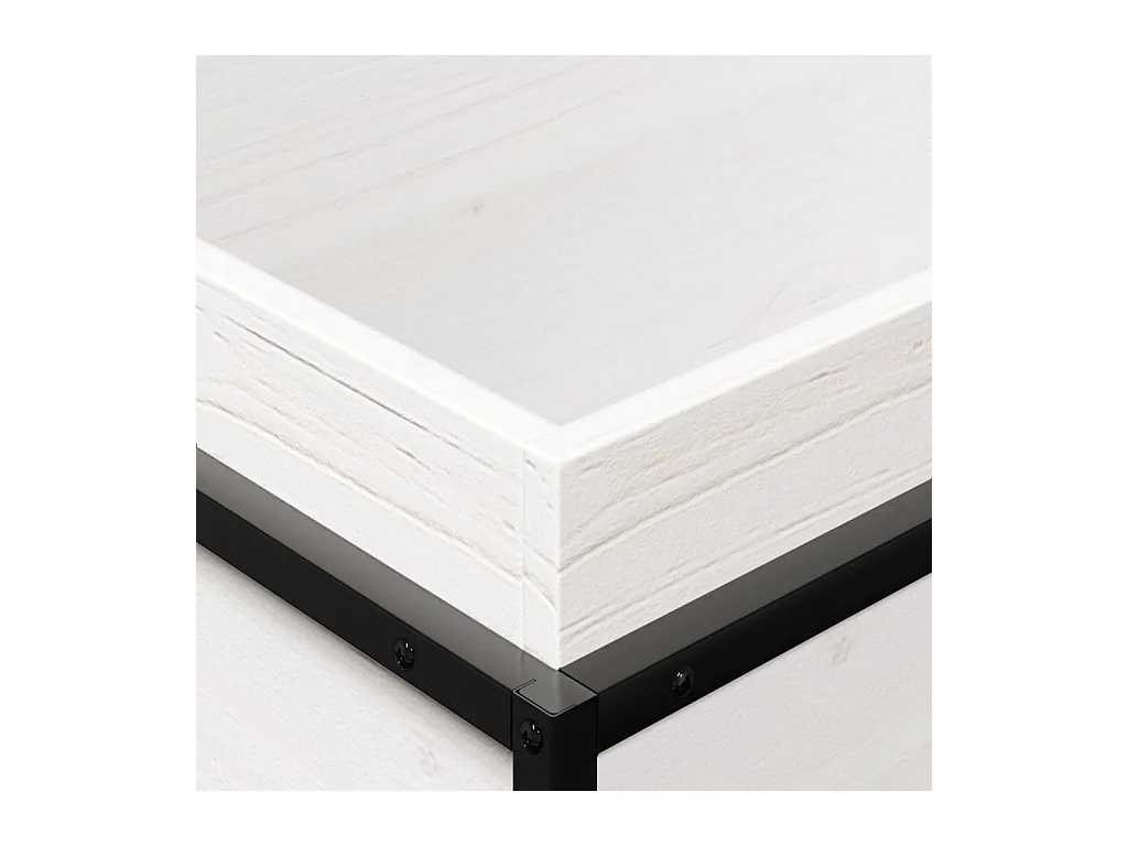 Fioriera da Giardino Bianca 60x40x50 cm Legno Massello di Pino