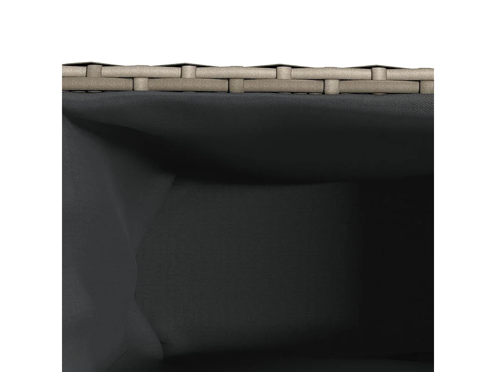 Hochbeet mit 2 Fächern Grau 90x20x40 cm Poly Rattan