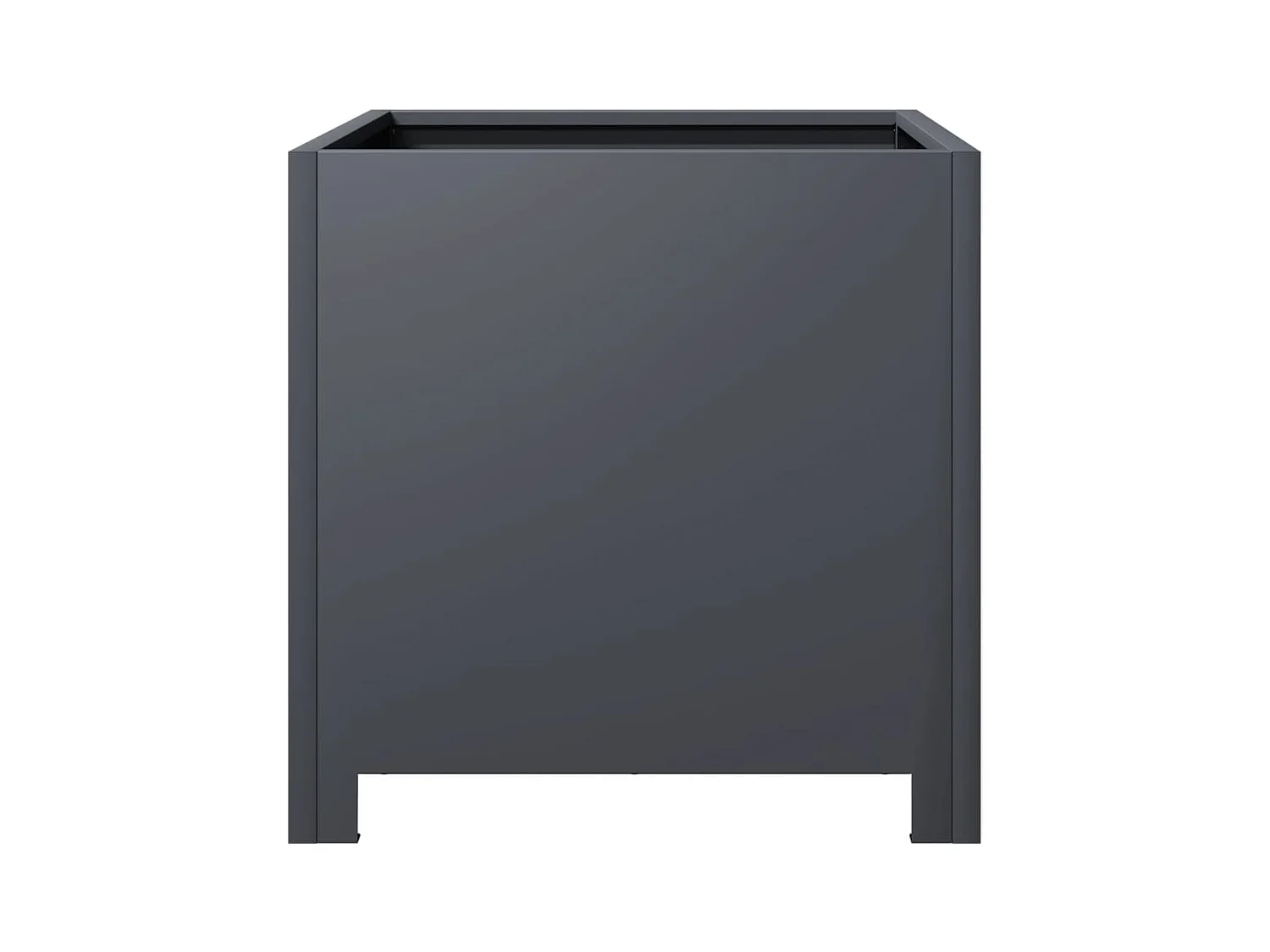 Jardinière anthracite 40x40x40 cm acier