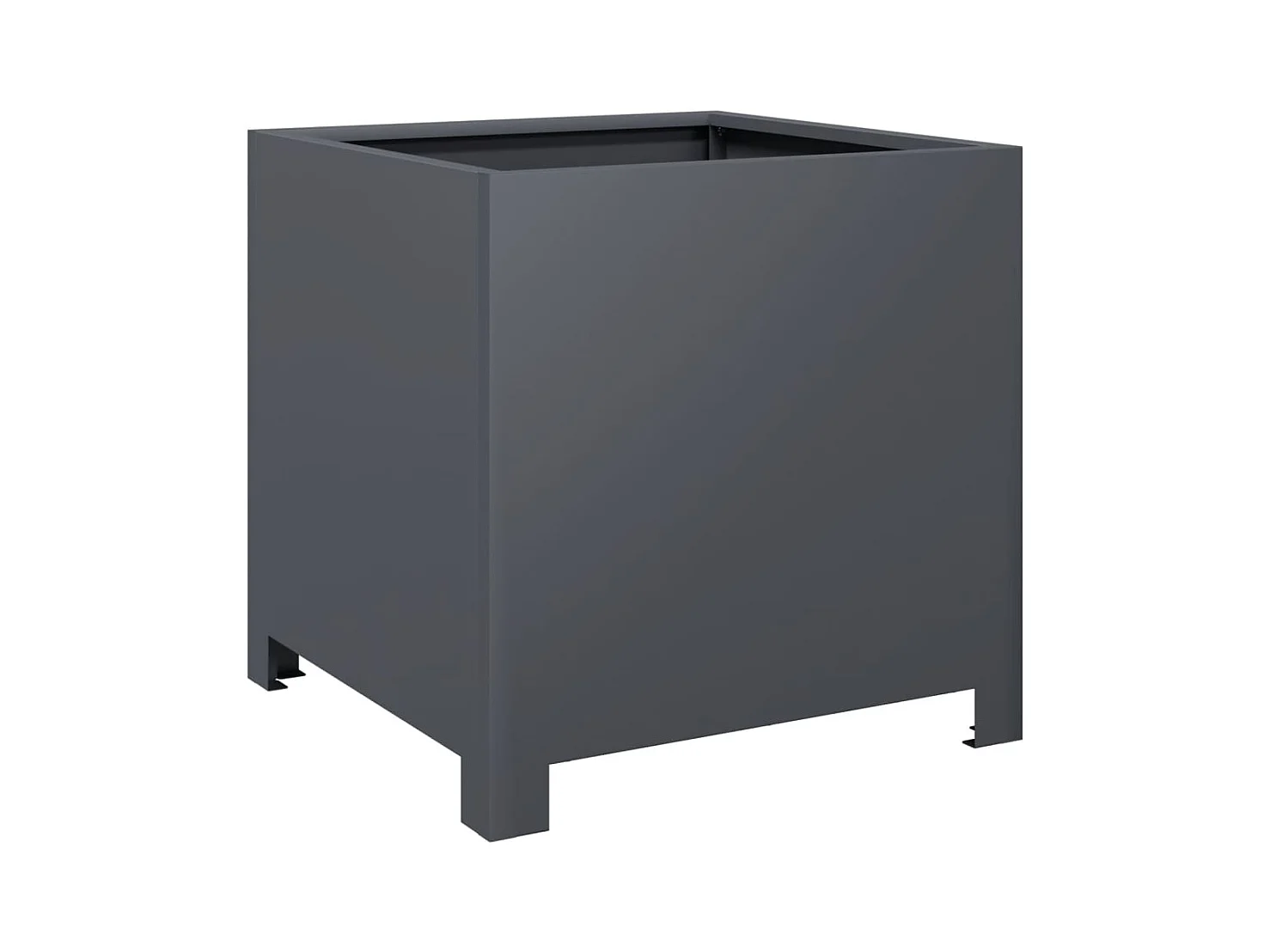 Jardinière anthracite 40x40x40 cm acier