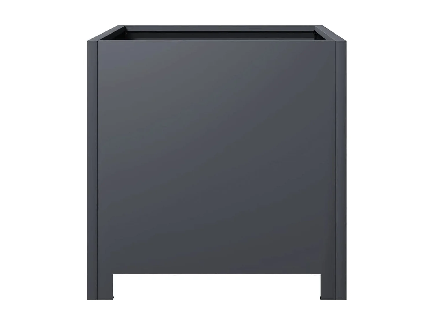 Jardinière anthracite 40x40x40 cm acier