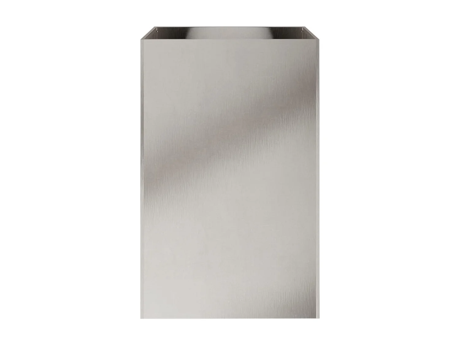 Vaso/floreira 52x48x75 cm aço inoxidável prateado