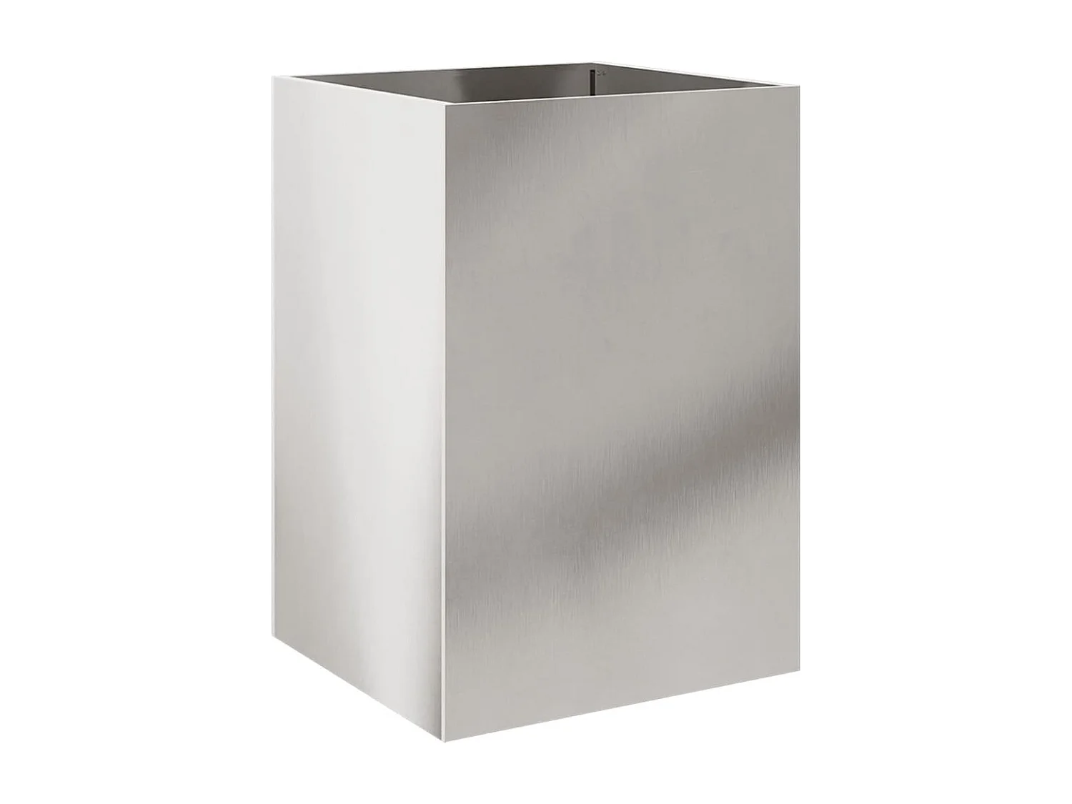 Jardinière argenté 52x48x75 cm acier inoxydable