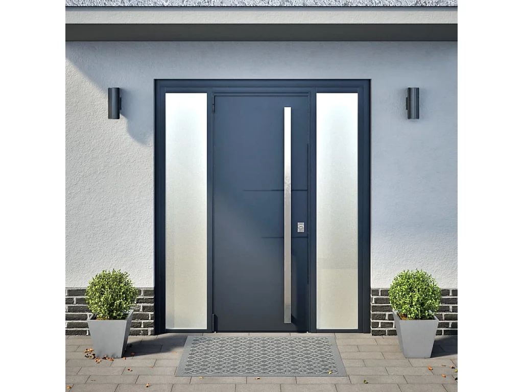 Fioriere da Giardino 2 pz 30x30x30 Grigie in Acciaio Zincato