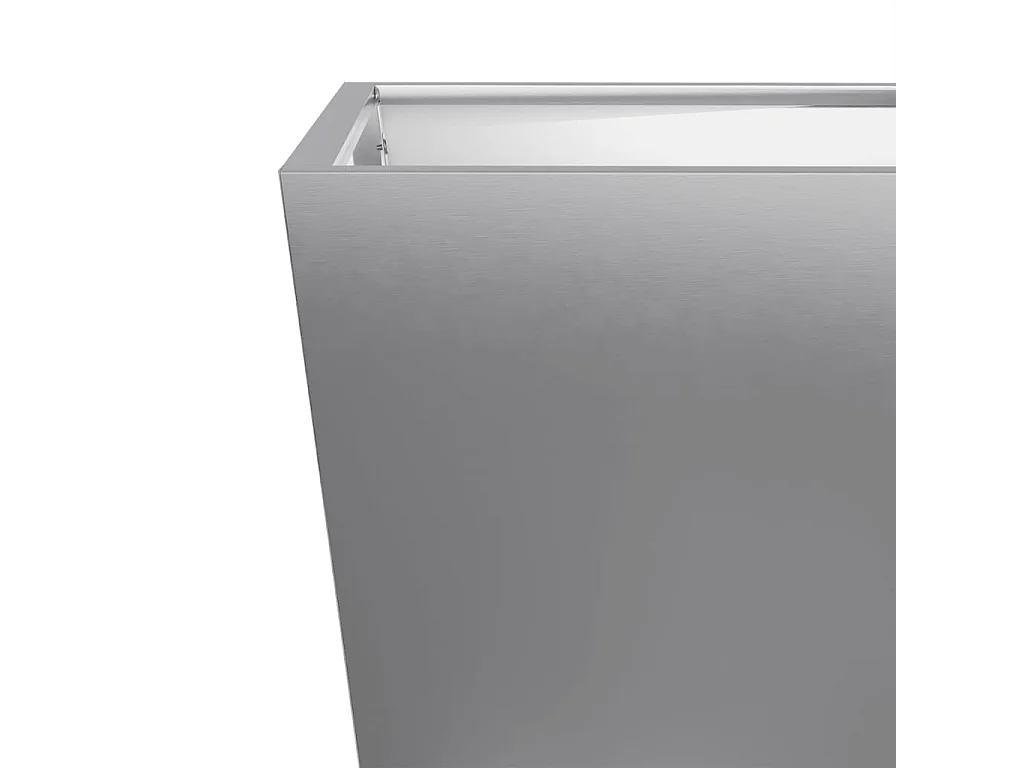 Fioriere da Giardino 2 pz 30x30x30 Grigie in Acciaio Zincato