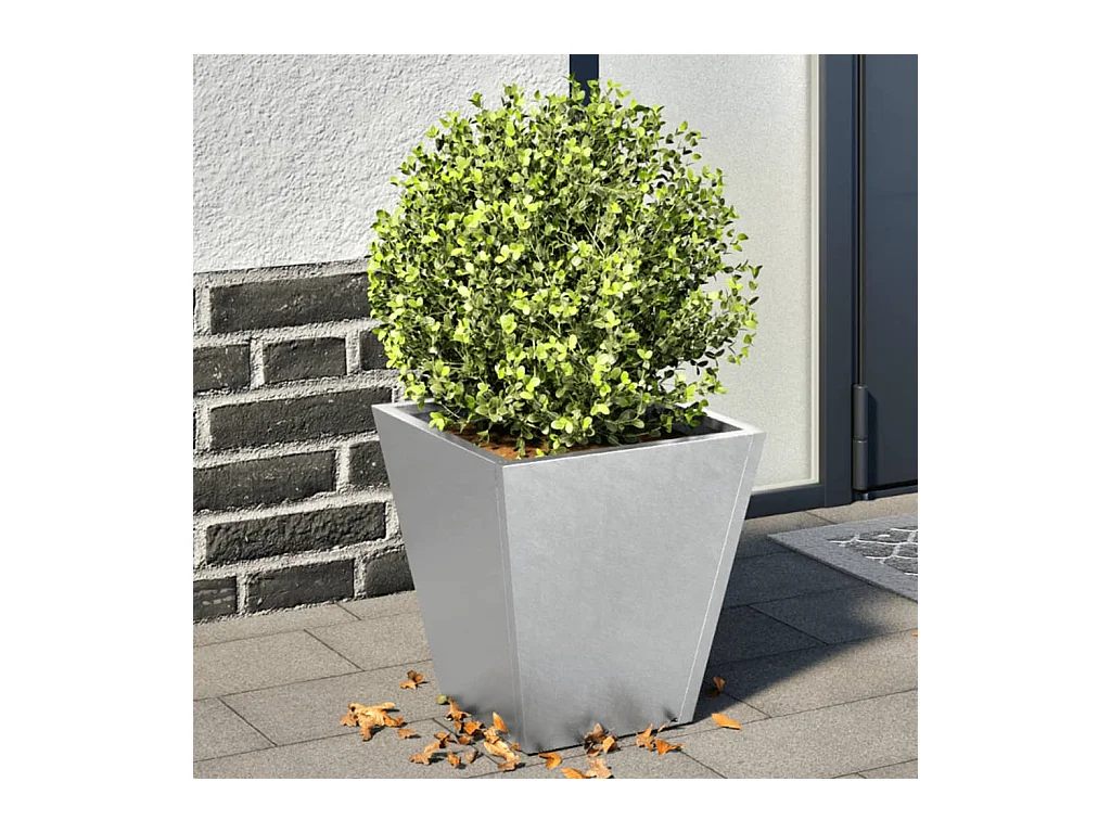 Jardinières 2 pcs 30x30x30 cm acier galvanisé