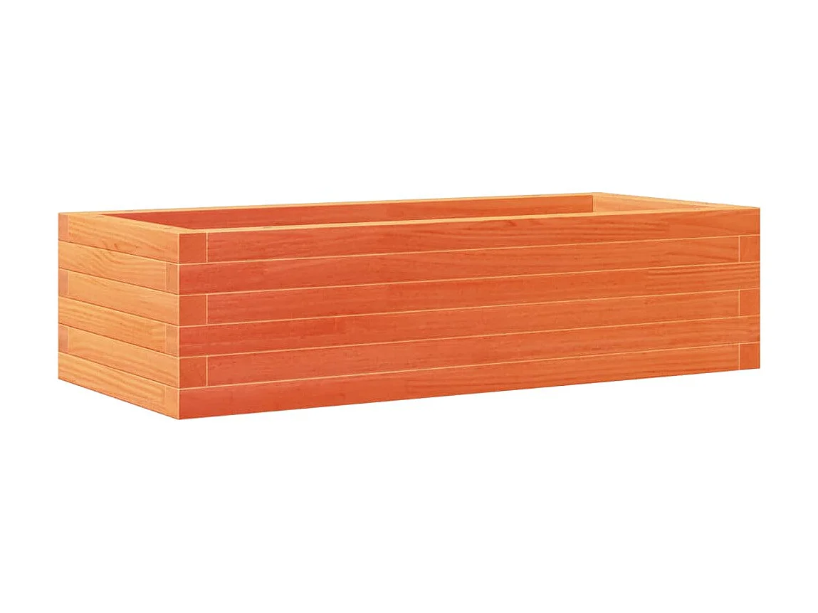 Fioriera Giardino Marrone Cera 90x40x23 cm Legno Massello Pino