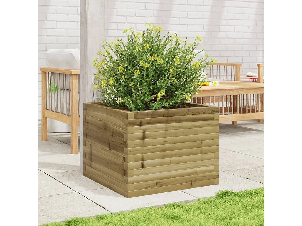 Jardinière 60x60x45,5 cm bois de pin imprégné