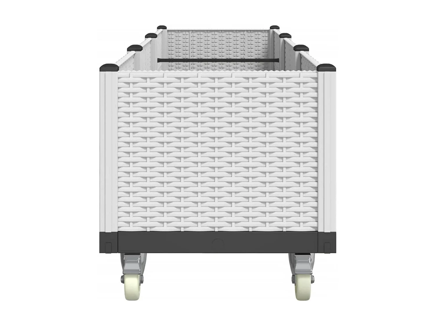 Jardinière à roulettes blanc 240x50x54 cm PP