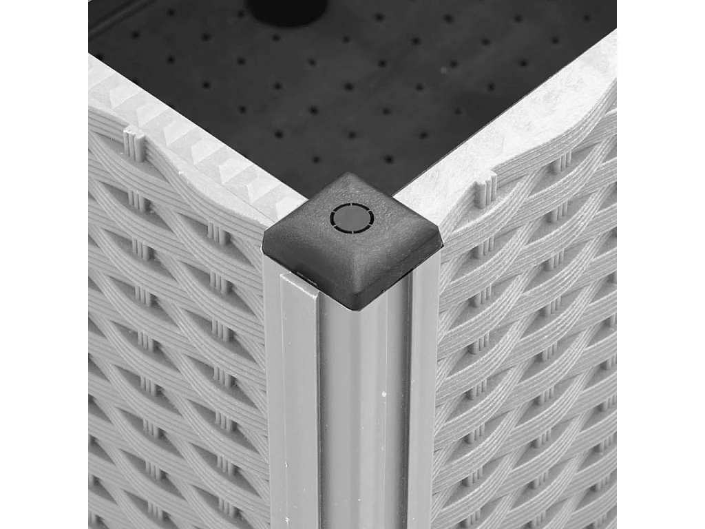 Jardinière à roulettes blanc 240x50x54 cm PP