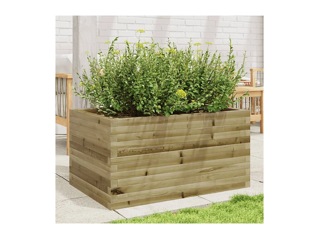 Jardinière 90x60x45,5 cm bois de pin imprégné
