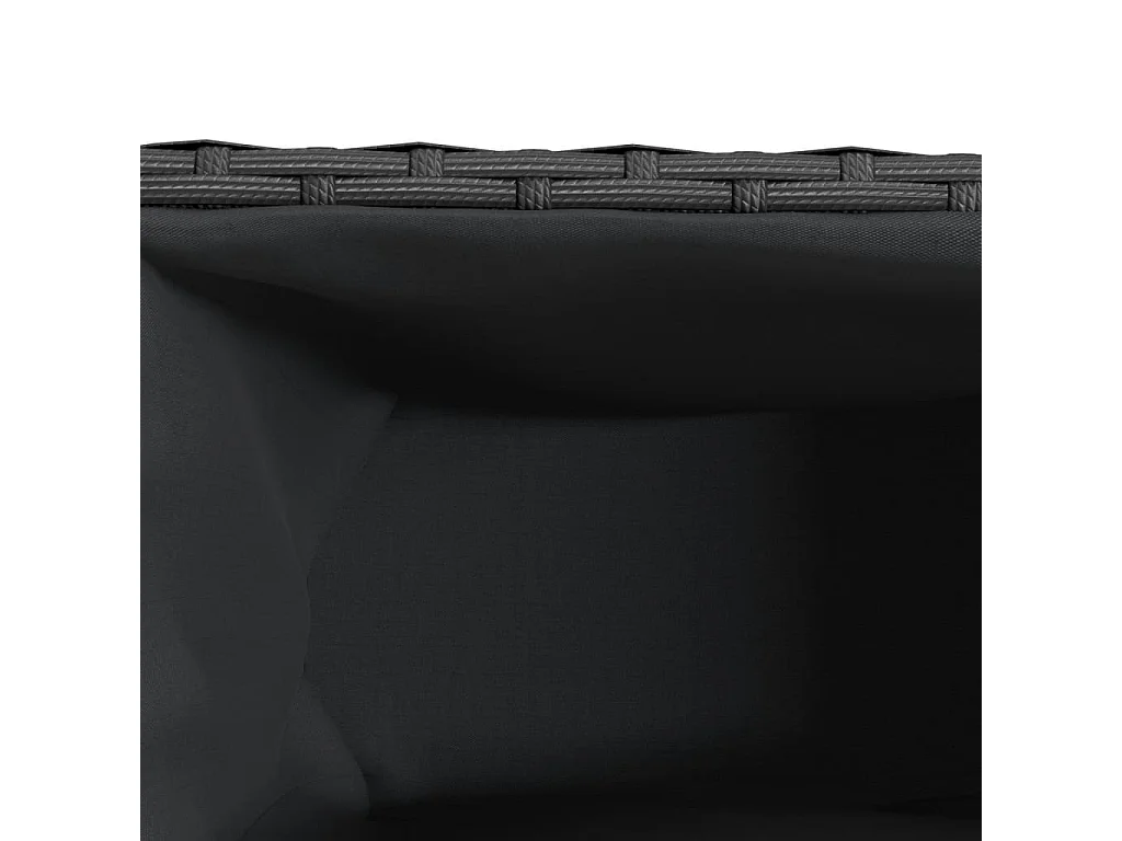 Hochbeet mit 3 Fächern Schwarz 105x30x32 cm Poly Rattan