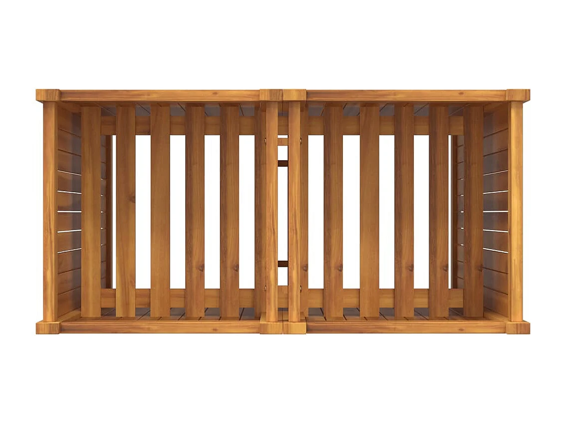 Pflanzkübel mit Einlage 84x42x100 cm Massivholz Akazie