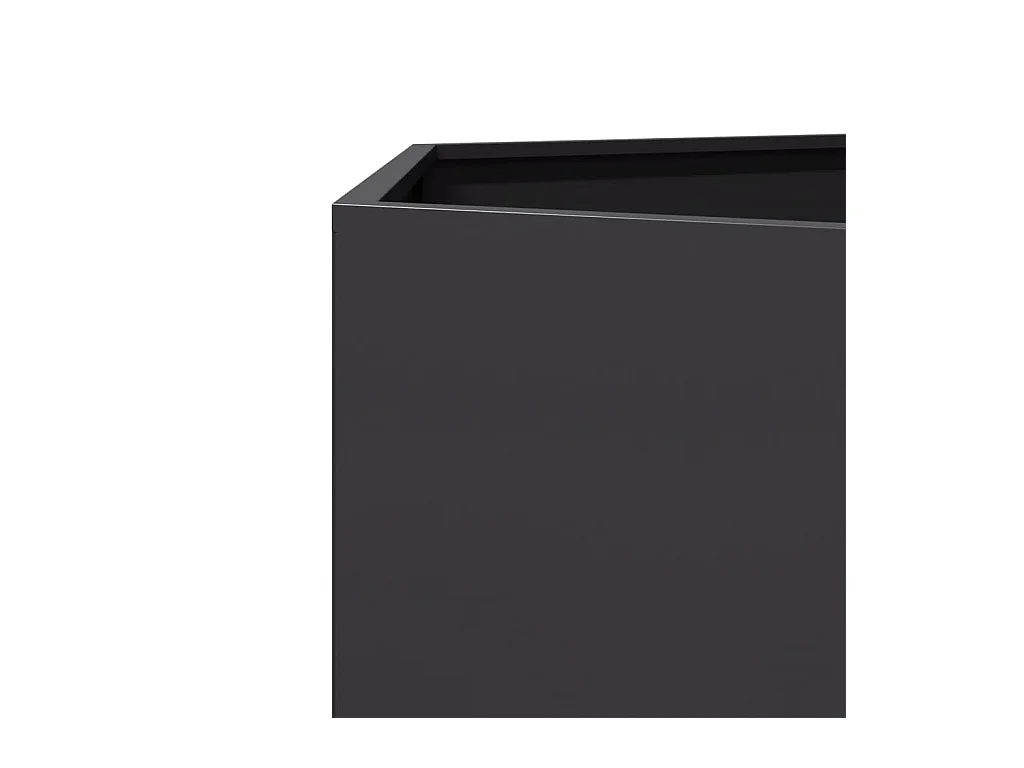 Jardinière noir hexagone 138x120x45 cm acier