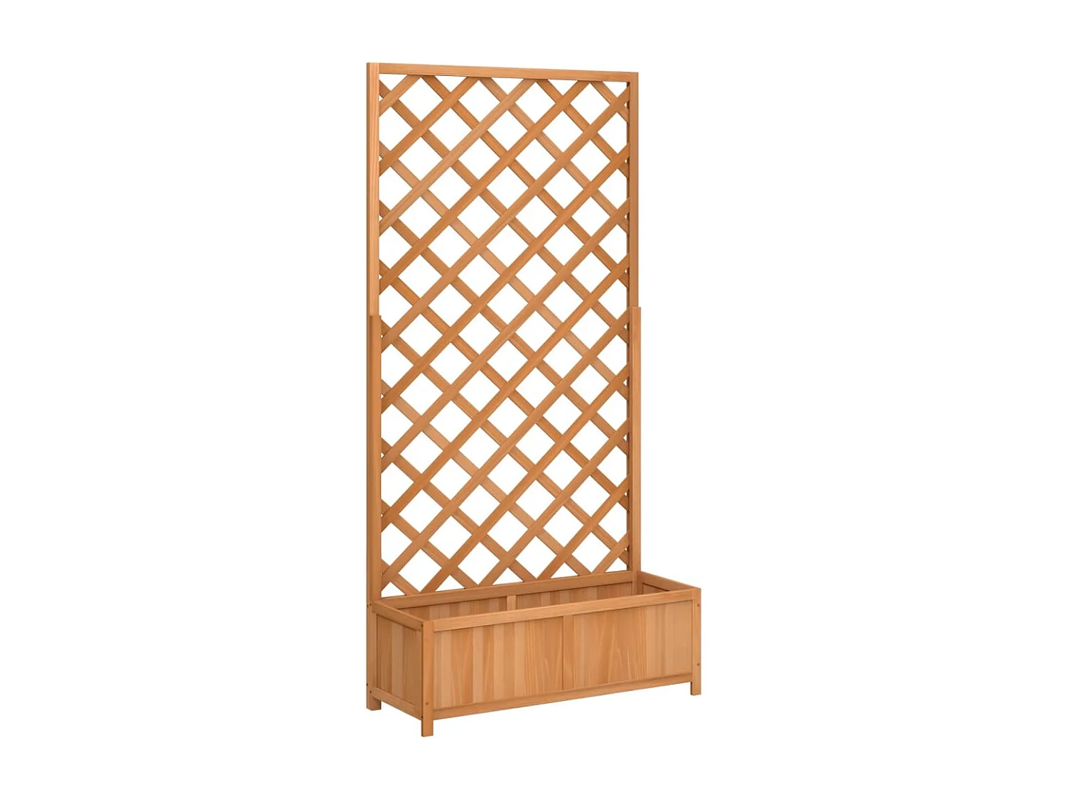 Pflanzkübel mit Spalier Braun Massivholz Tanne