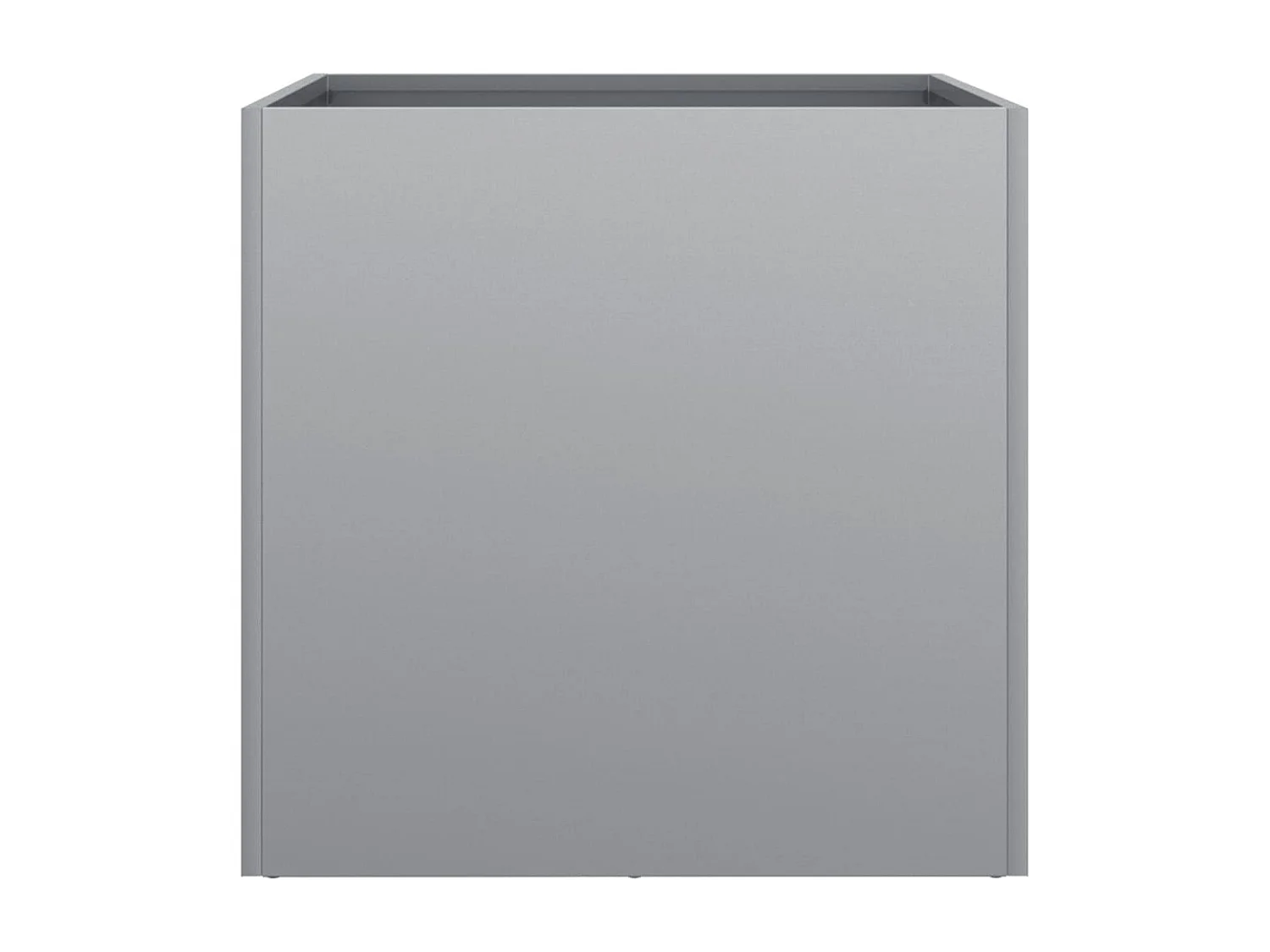 Plantenbakken 2 st 49x47x46 cm gegalvaniseerd staal zilverkleur