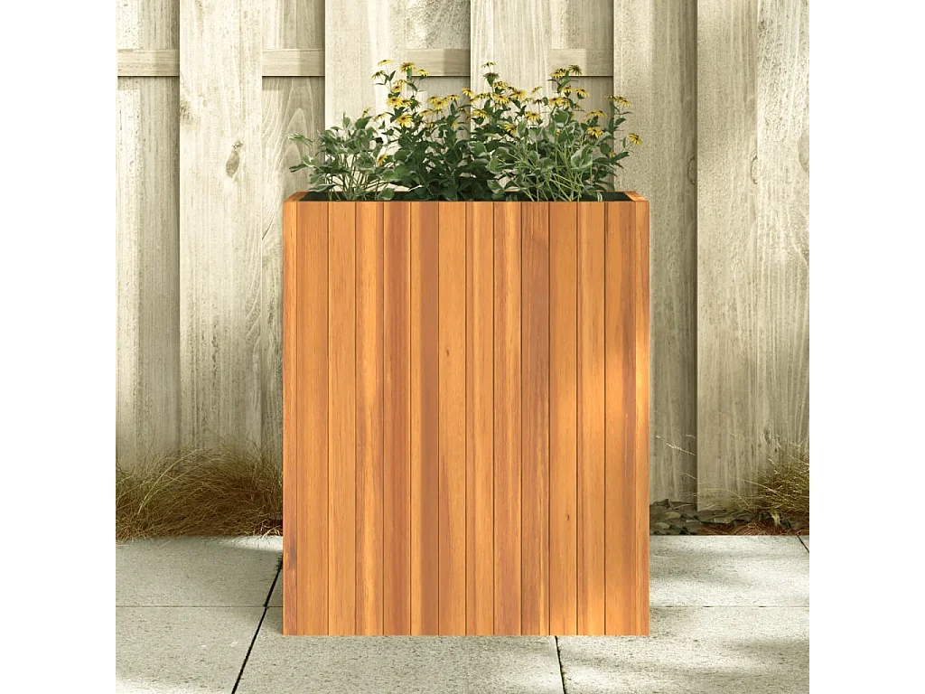 Jardinière 59x27,5x70 cm bois massif d'acacia