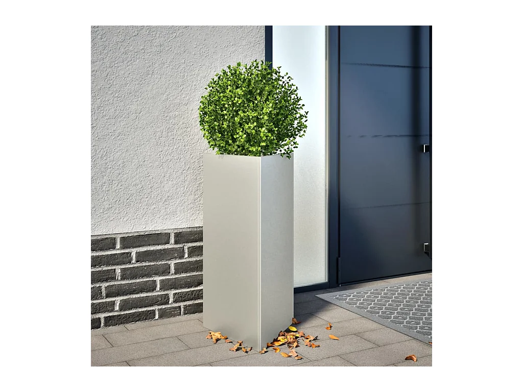 Jardinière triangulaire 40x34,5x70 cm acier inoxydable