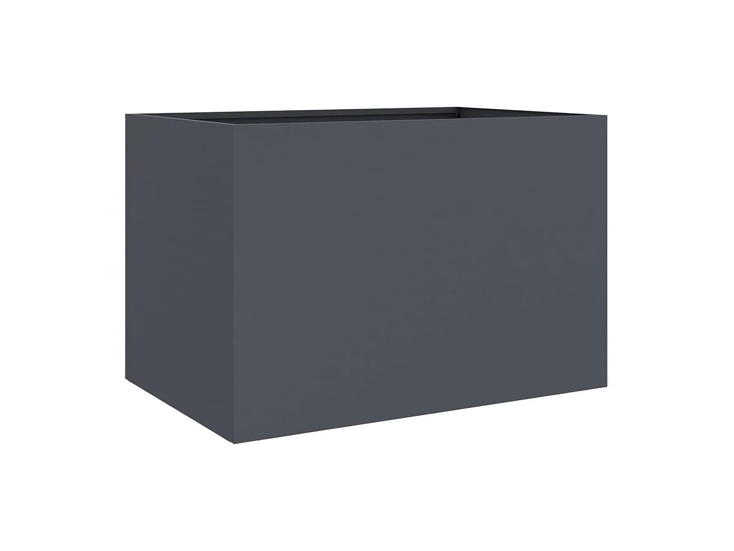 Jardinière anthracite 62x40x39 cm acier
