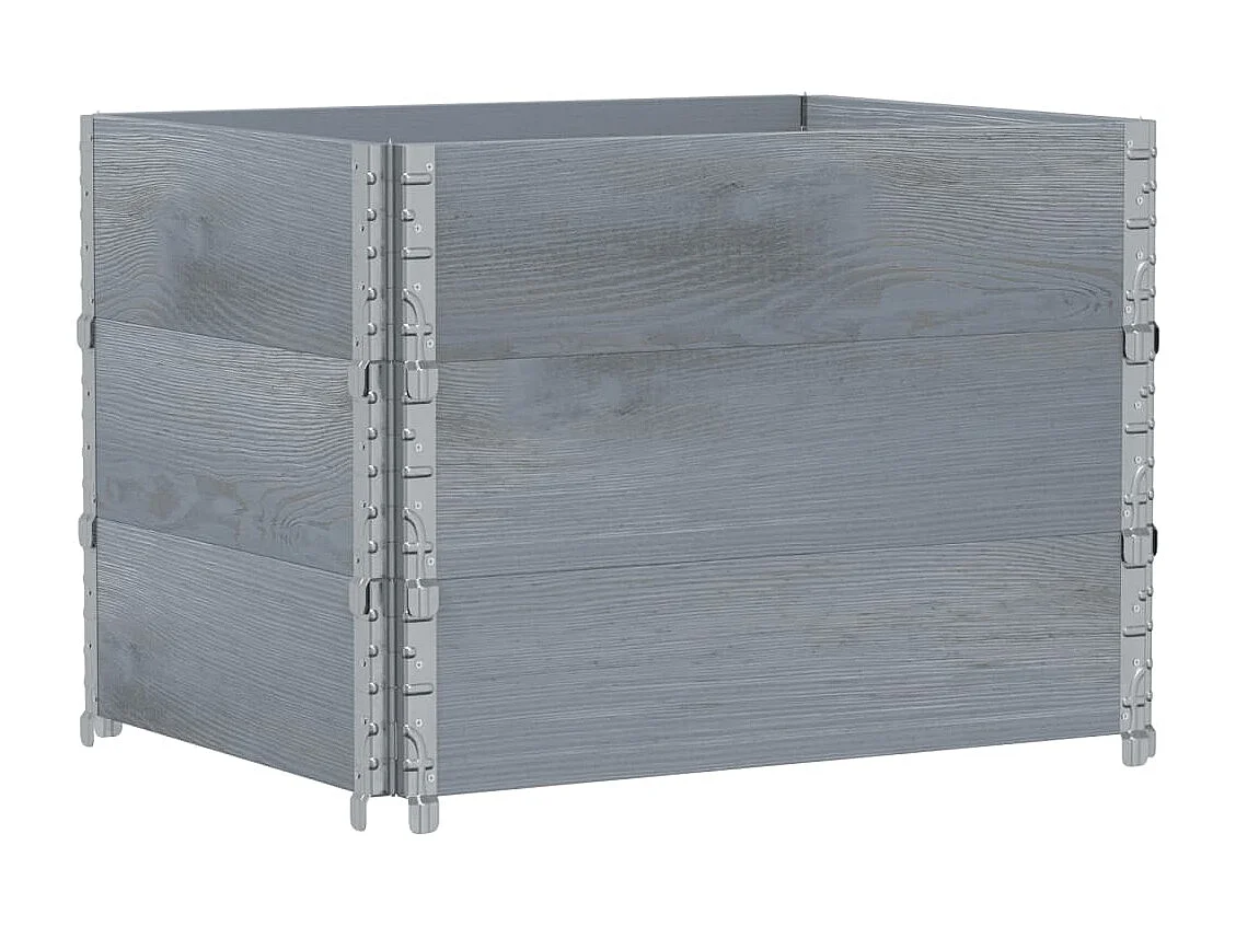 Plantenbak 80x60 cm massief grenenhout grijs