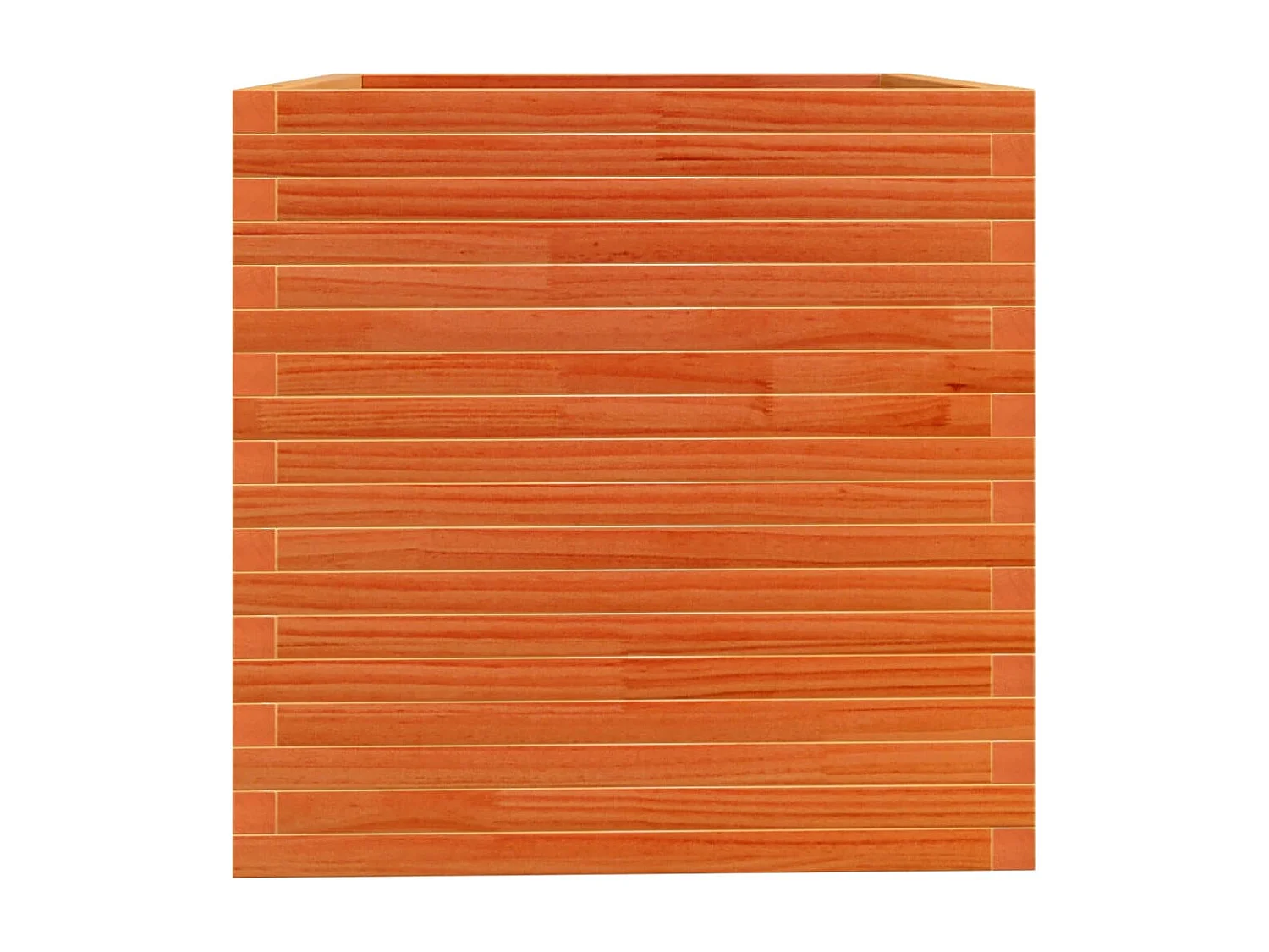 Pflanzkübel Wachsbraun 70x70x72,5 cm Massivholz Kiefer