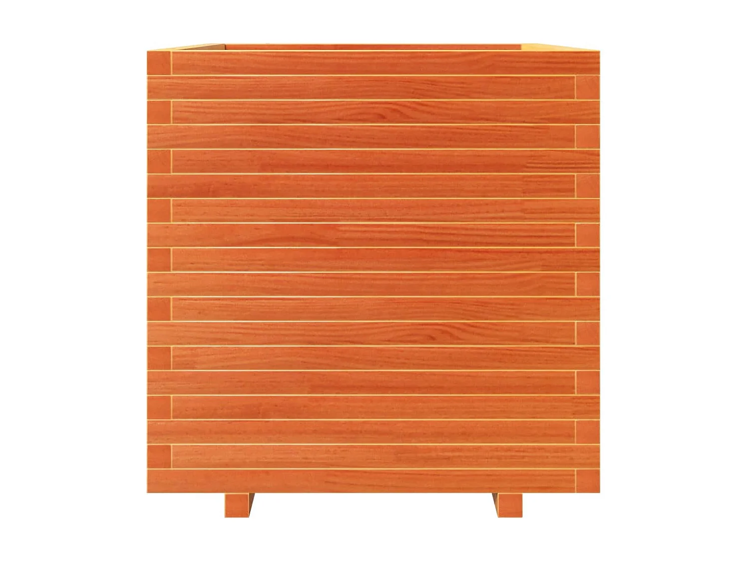 Jardinière cire marron 70x70x72,5 cm bois de pin massif