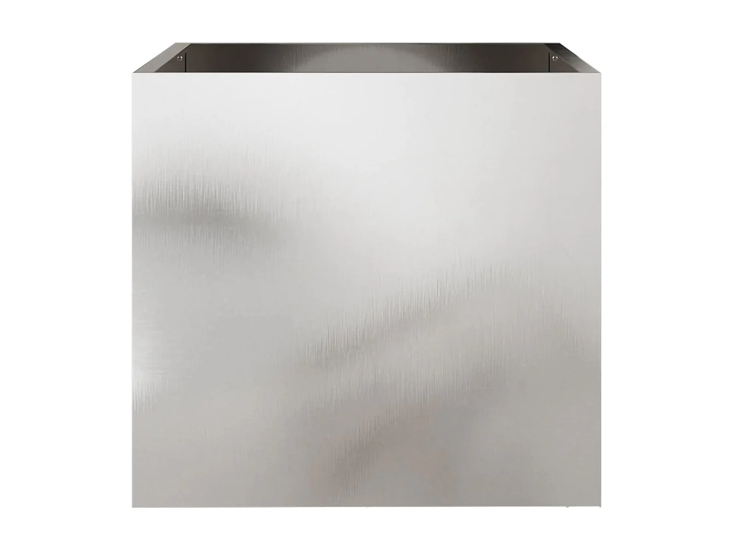 Vasos/floreiras 2 pcs 42x40x39 cm aço inoxidável prateado