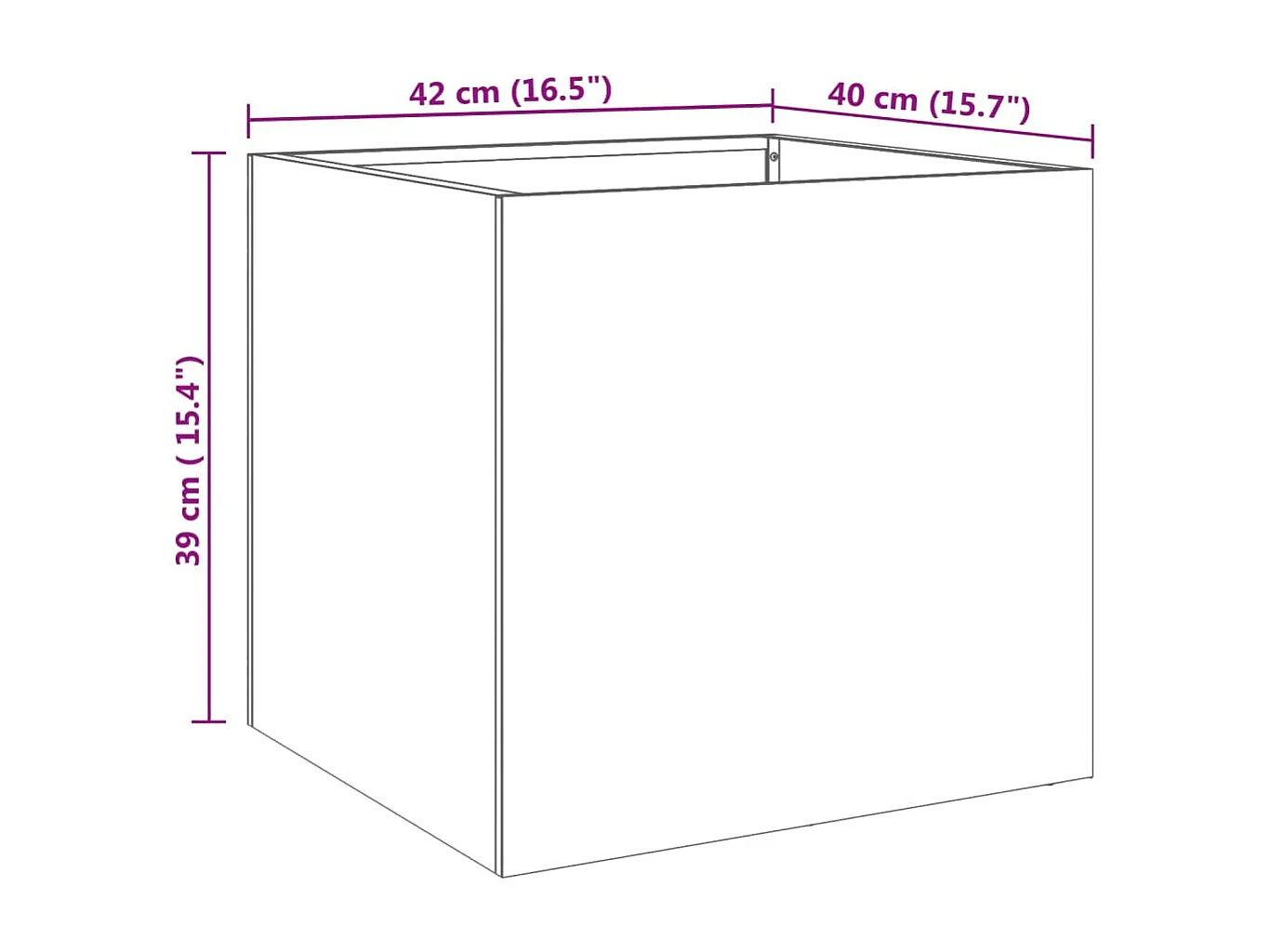 Vasos/floreiras 2 pcs 42x40x39 cm aço inoxidável prateado