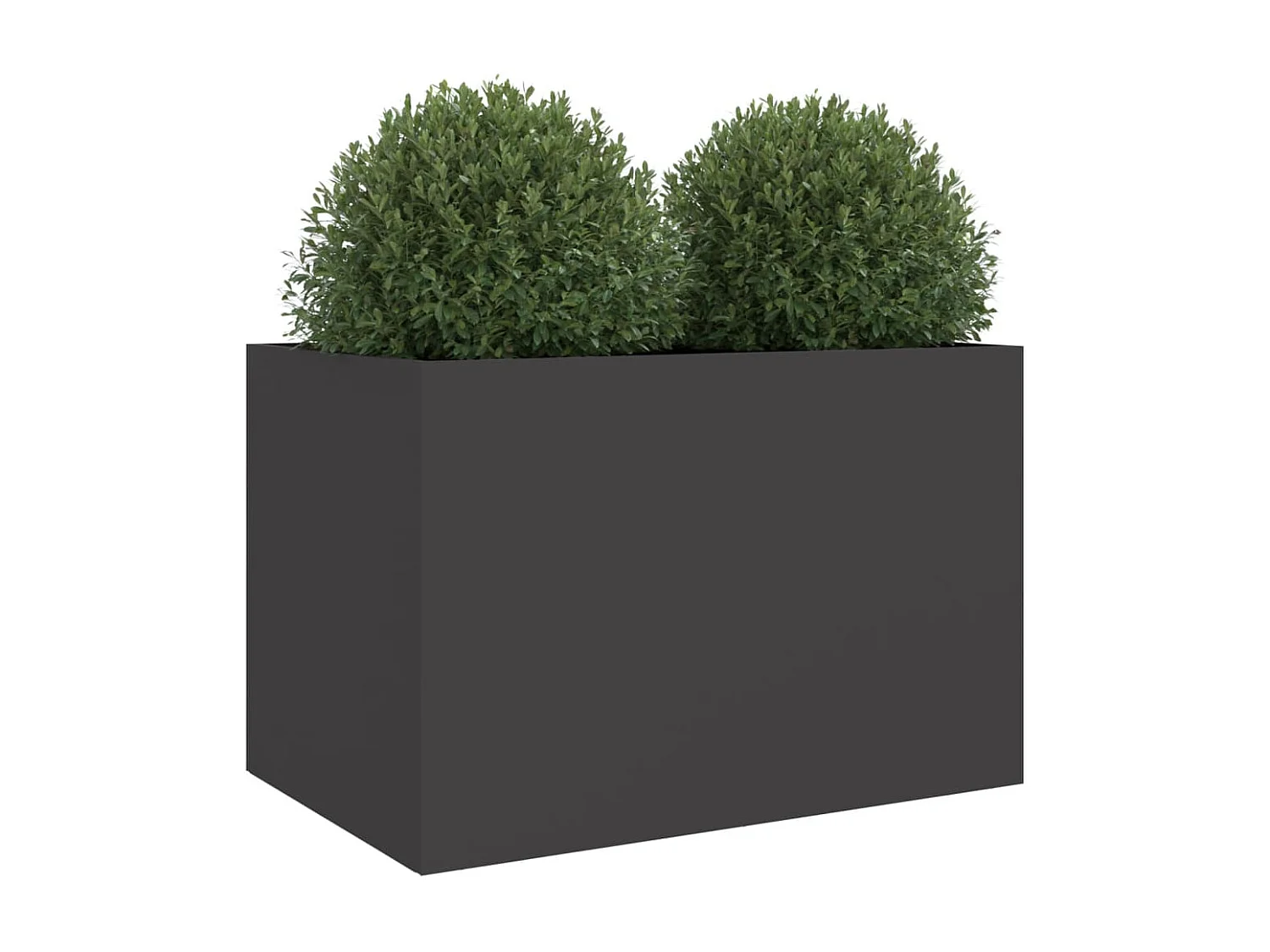 Fioriera Nera 62x30x29 cm in Acciaio