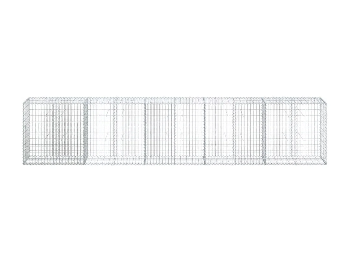 Panier gabion avec couvercle 500x50x100 cm fer galvanisé