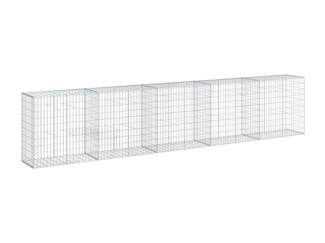 Panier gabion avec couvercle 500x50x100 cm fer galvanisé