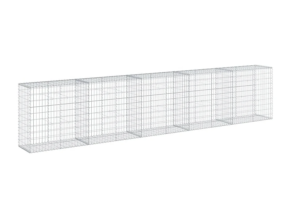 Panier gabion avec couvercle 500x50x100 cm fer galvanisé