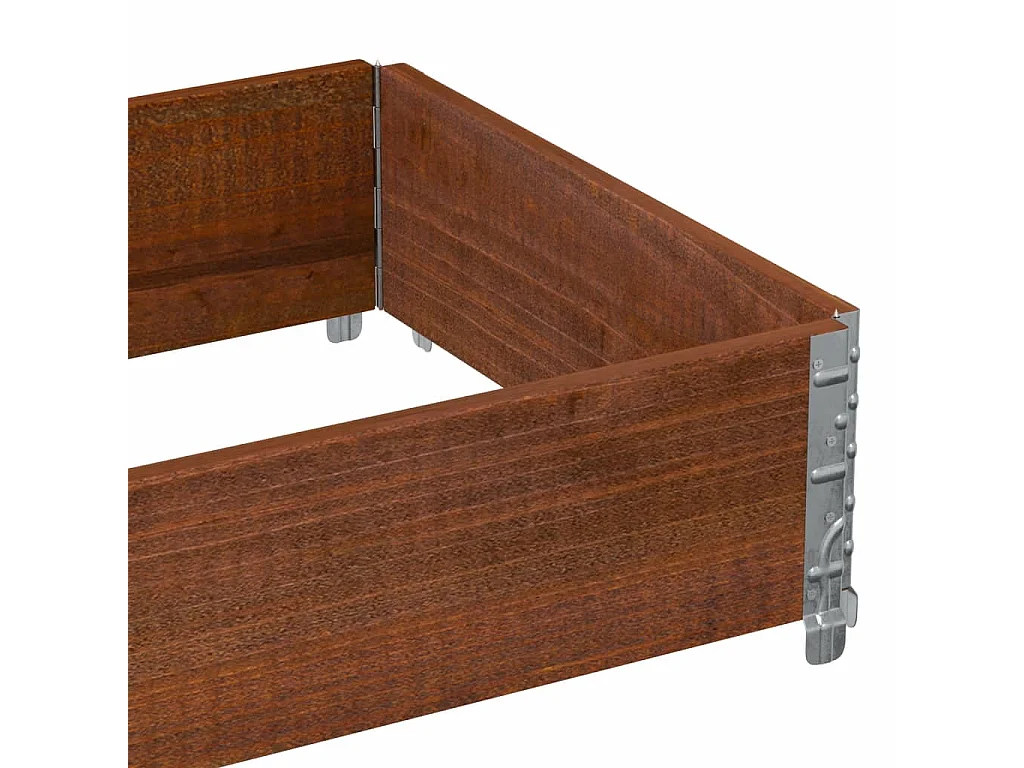 Vaso/floreira para jardim 80x60 cm pinho maciço castanho