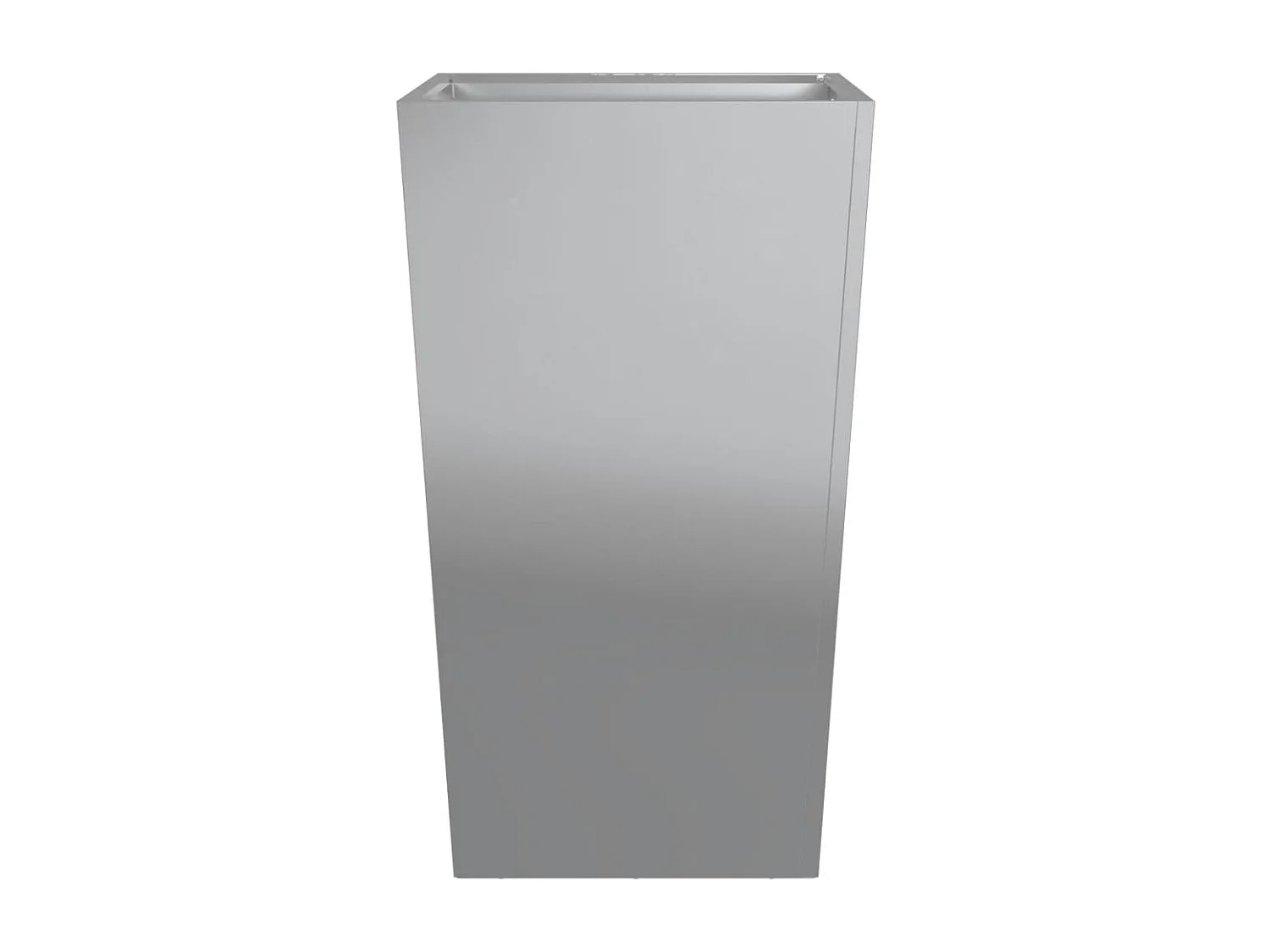 Vaso/floreira de jardim 45x45x75 cm aço galvanizado