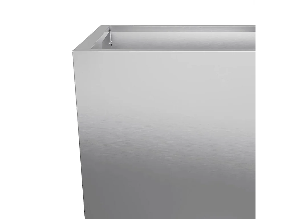 Vaso/floreira de jardim 45x45x75 cm aço galvanizado