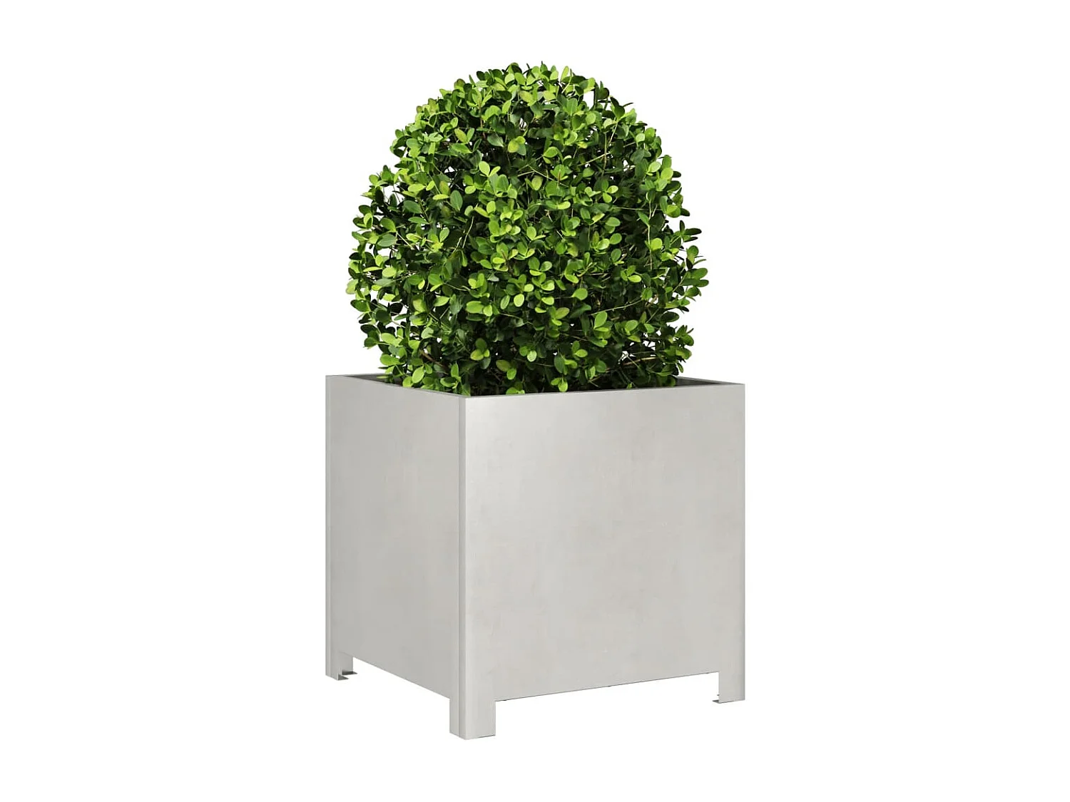 Jardinières 2 pcs 40x40x40 cm acier inoxydable